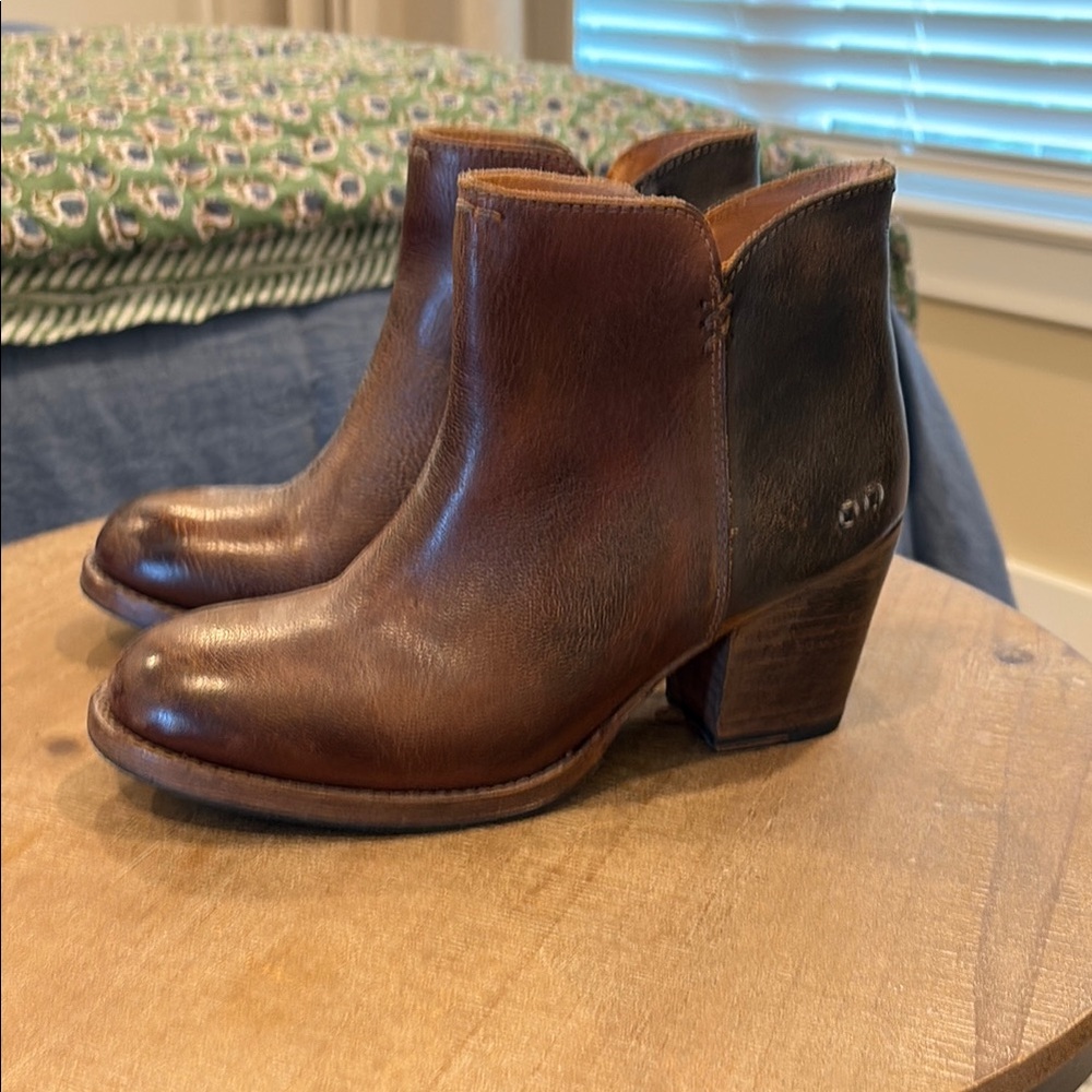 Bed Stu Brown Leather Ankle Boots